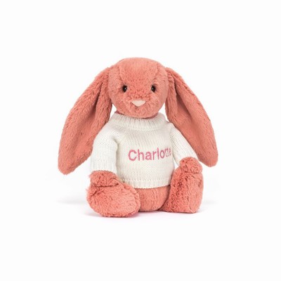 Jellycat Bashful Sorrel Bunny with Cream Jumper New Zealand | NYUPX2693